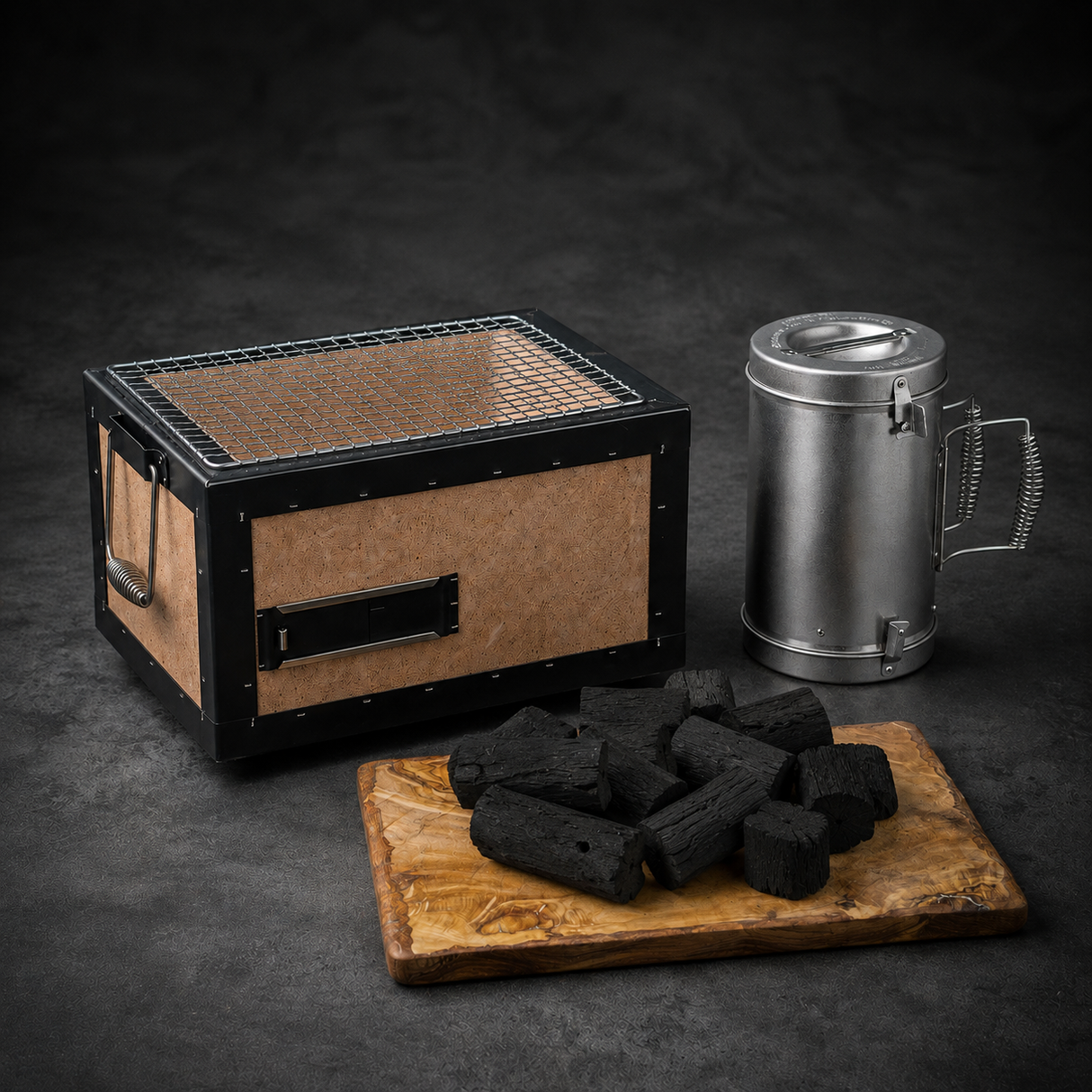 Okunoto Konro Small Hibachi Grill Starter Set
