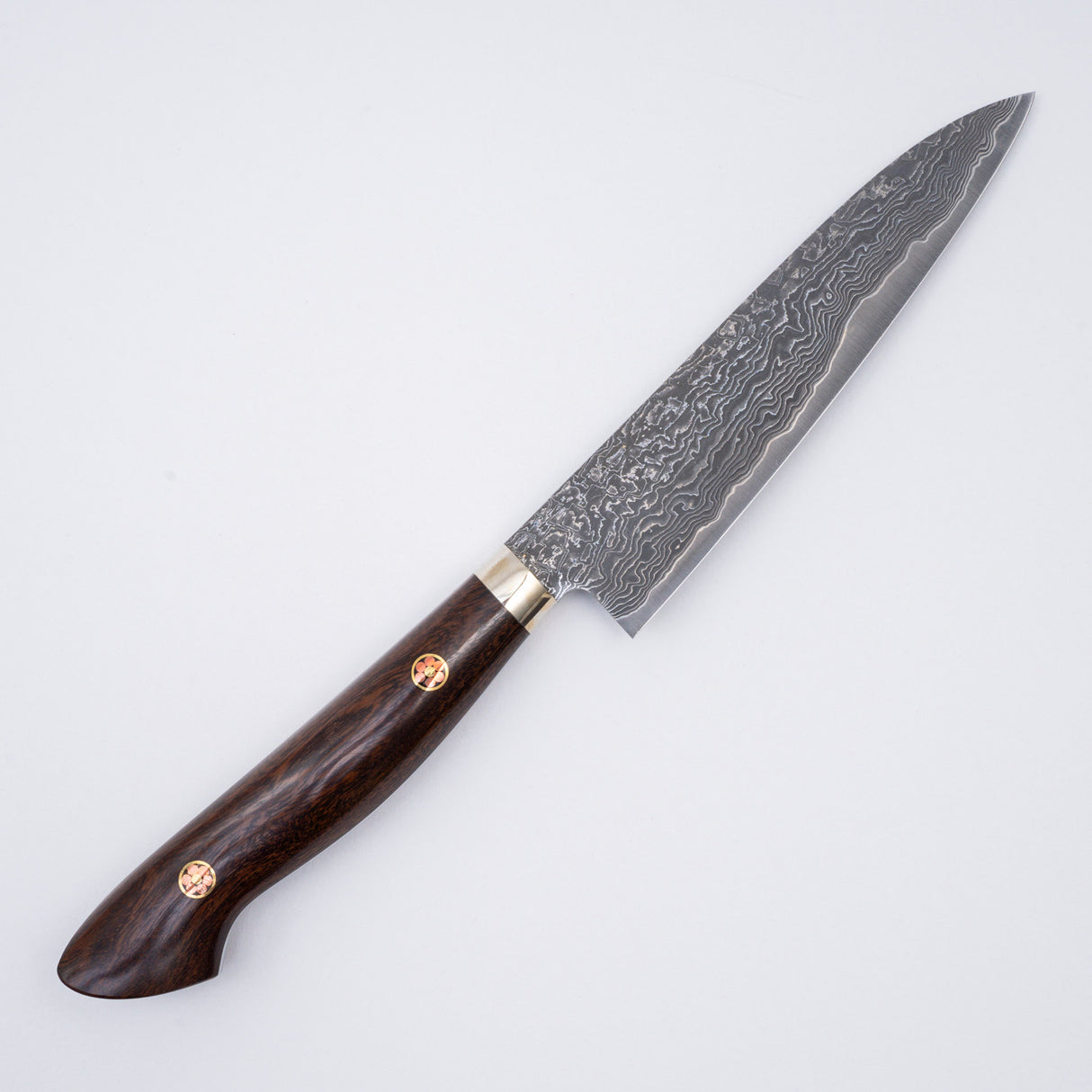 田中一之刃物製作所 スーパーゴールド2 ブラックダマスカス ペティナイフ 135mm