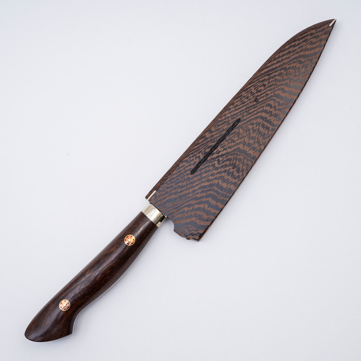田中一之刃物製作所 スーパーゴールド2 ブラックダマスカス ペティナイフ 135mm