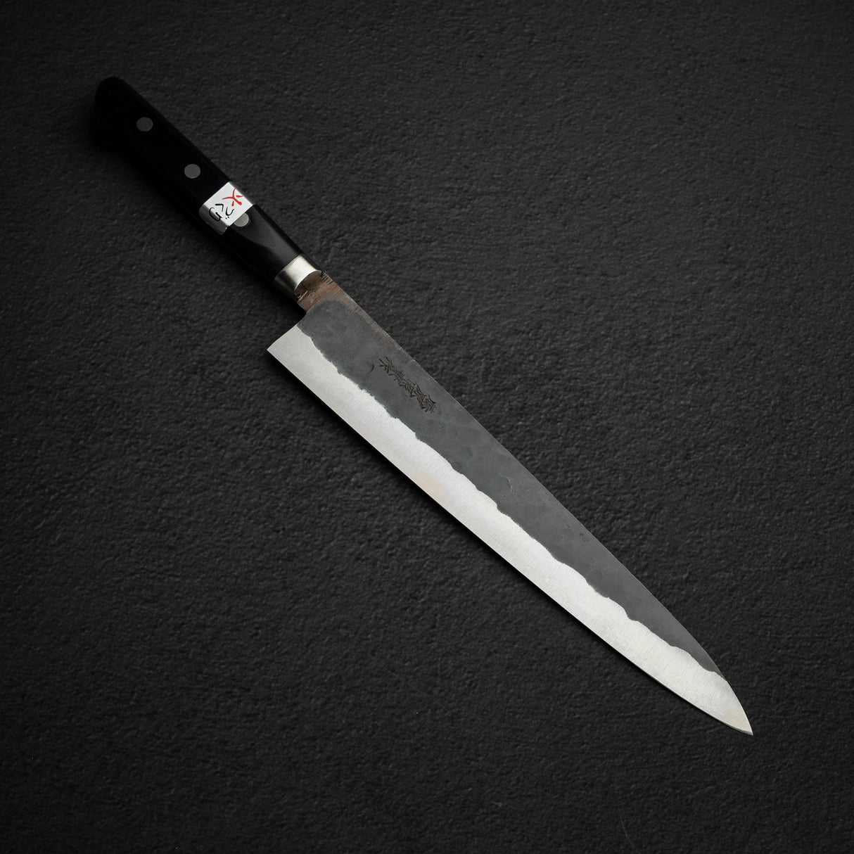 藤原照康刃物工芸 電化 青紙スーパー 黒打ち 筋引 240mm