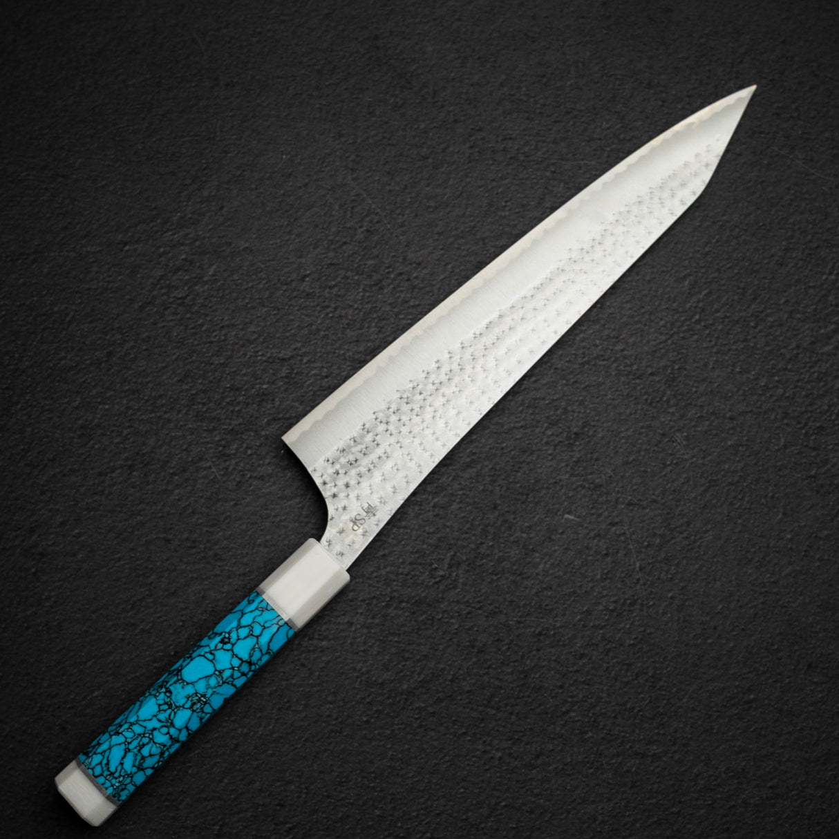 黒﨑打刃物 国産栄 青紙スーパー 切付牛刀 270mm ターコイズホワイト口金