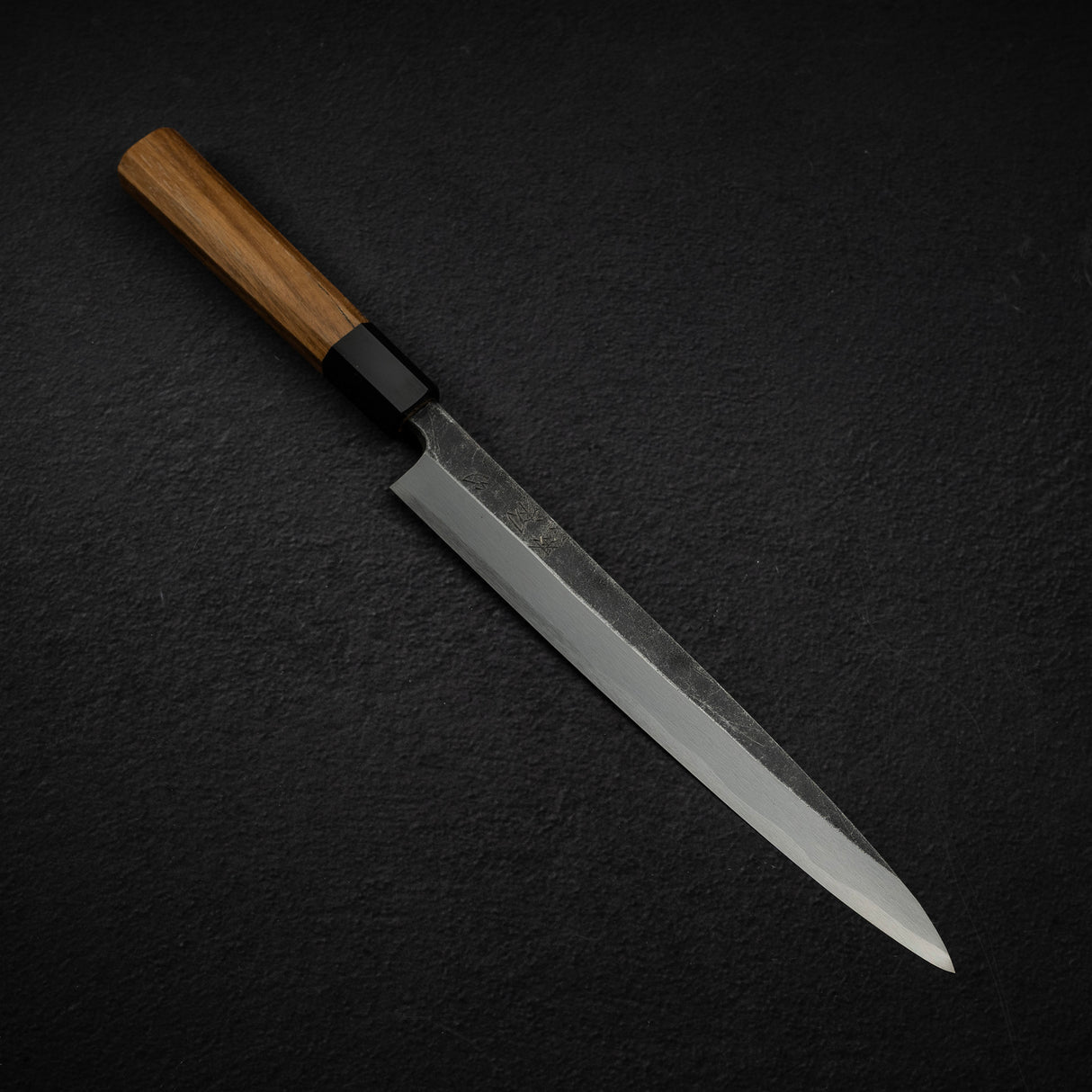 初心 x 明神利器制作所 白鷺 青二鋼 黒打ち 柳刃 240mm
