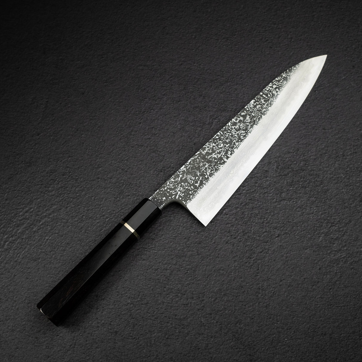 増田 吉秀 青一鋼 黒染めダマスカス 牛刀 240mm