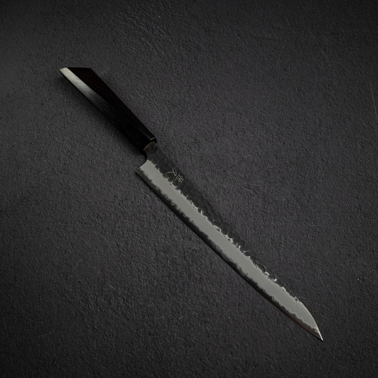 柴田 崇行 青紙スーパー 黒打ち 槌目 筋引 240mm