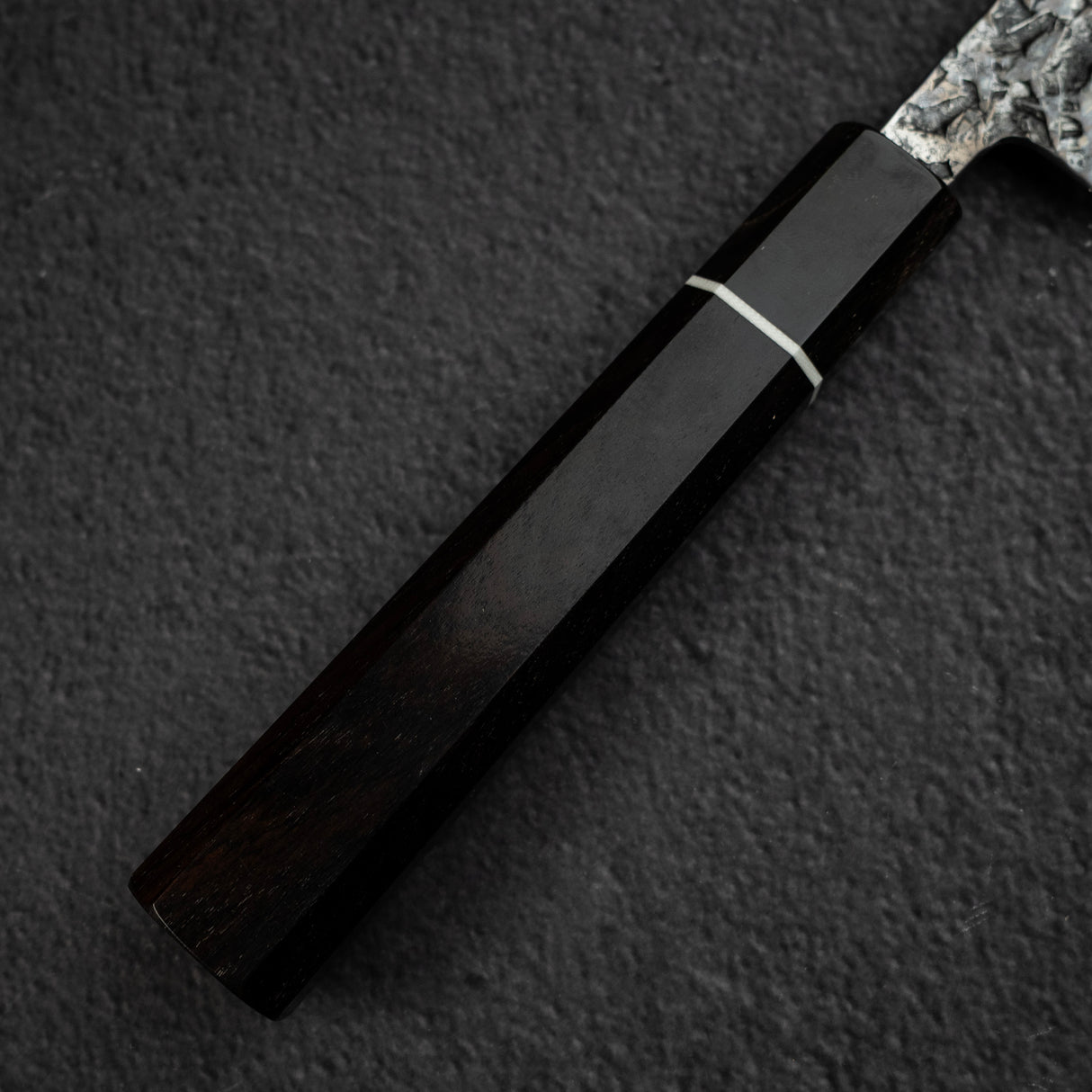 間中刃物鍛錬所 x Xinguo ATS34 ペティナイフ 槌目鏡面霞仕上げ 180mm 鞘付き