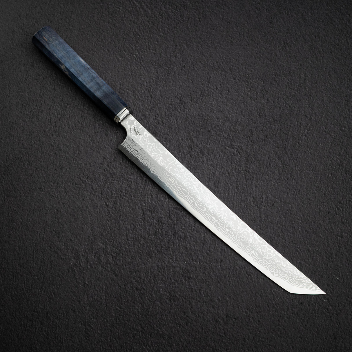 初心 x 弥氏 良寛 青二鋼 ダマスカス 先丸柳刃 270mm