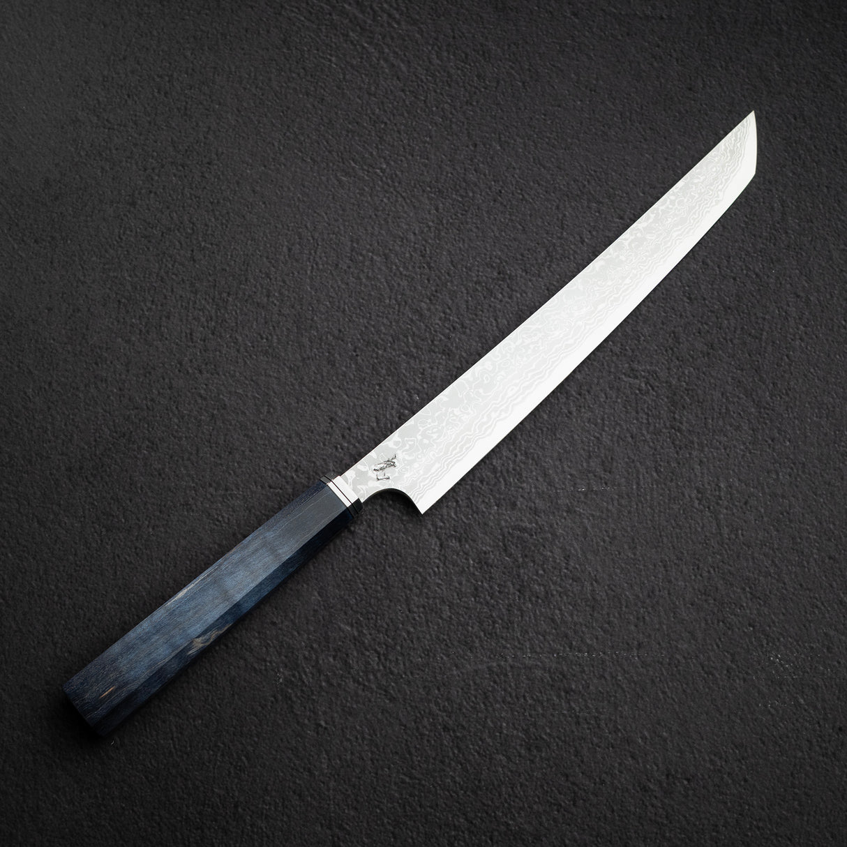 初心 x 弥氏 良寛 青二鋼 ダマスカス 先丸柳刃 270mm