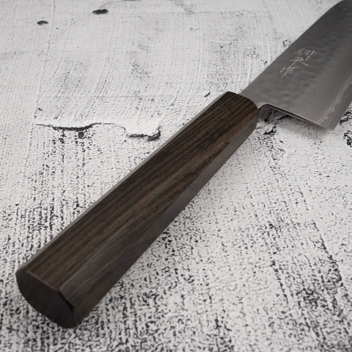 増谷打刃物 黒龍 V金10号 ダマスカス 槌目 三徳 170mm