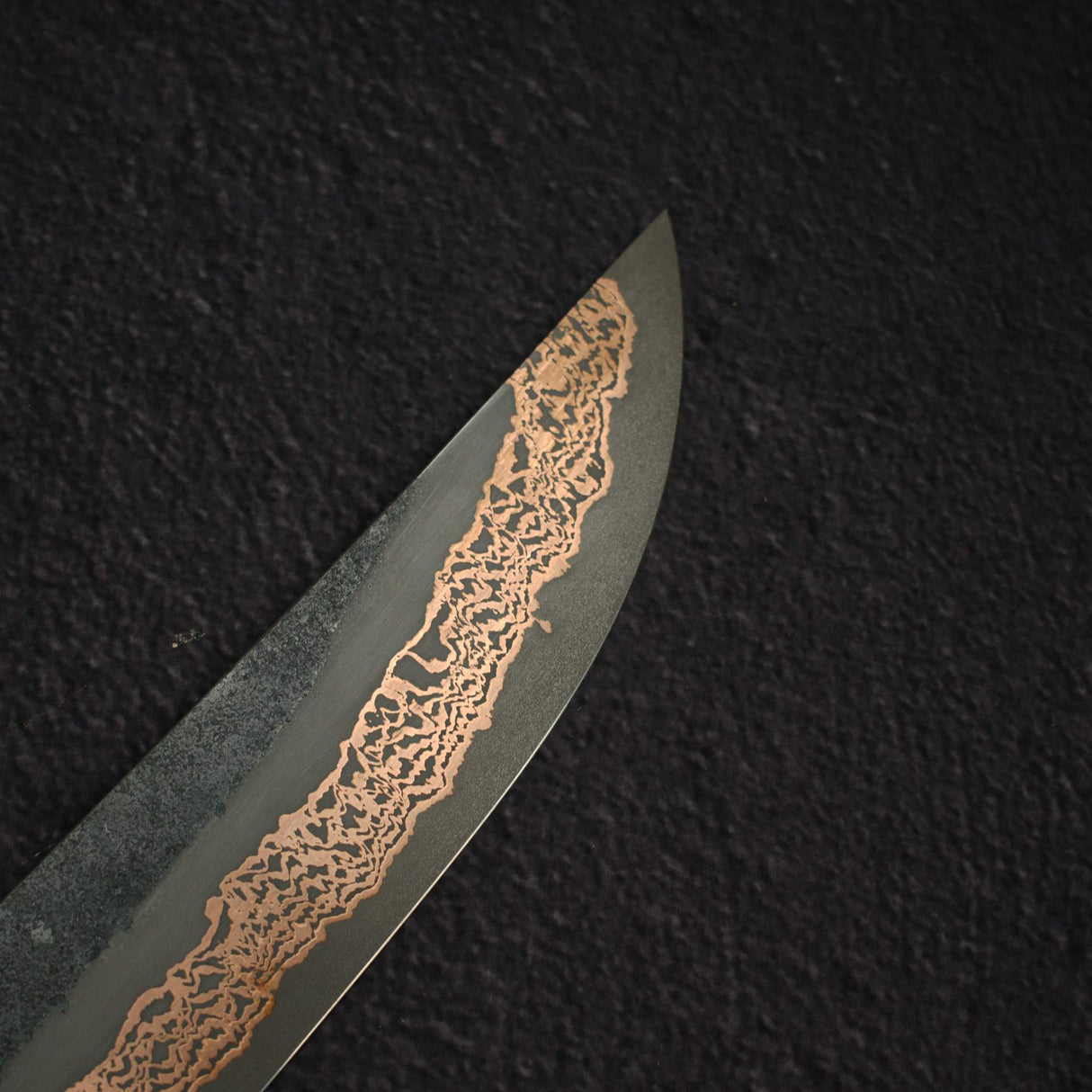 初心 x 二唐刃物鍛造所 悦び SLD鋼 銅ダマスカス 筋引 450mm