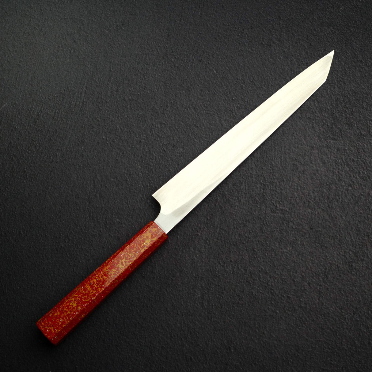 眞崎 直樹 青二鋼 磨き 切付柳刃 240mm 漆柄 ガード付き