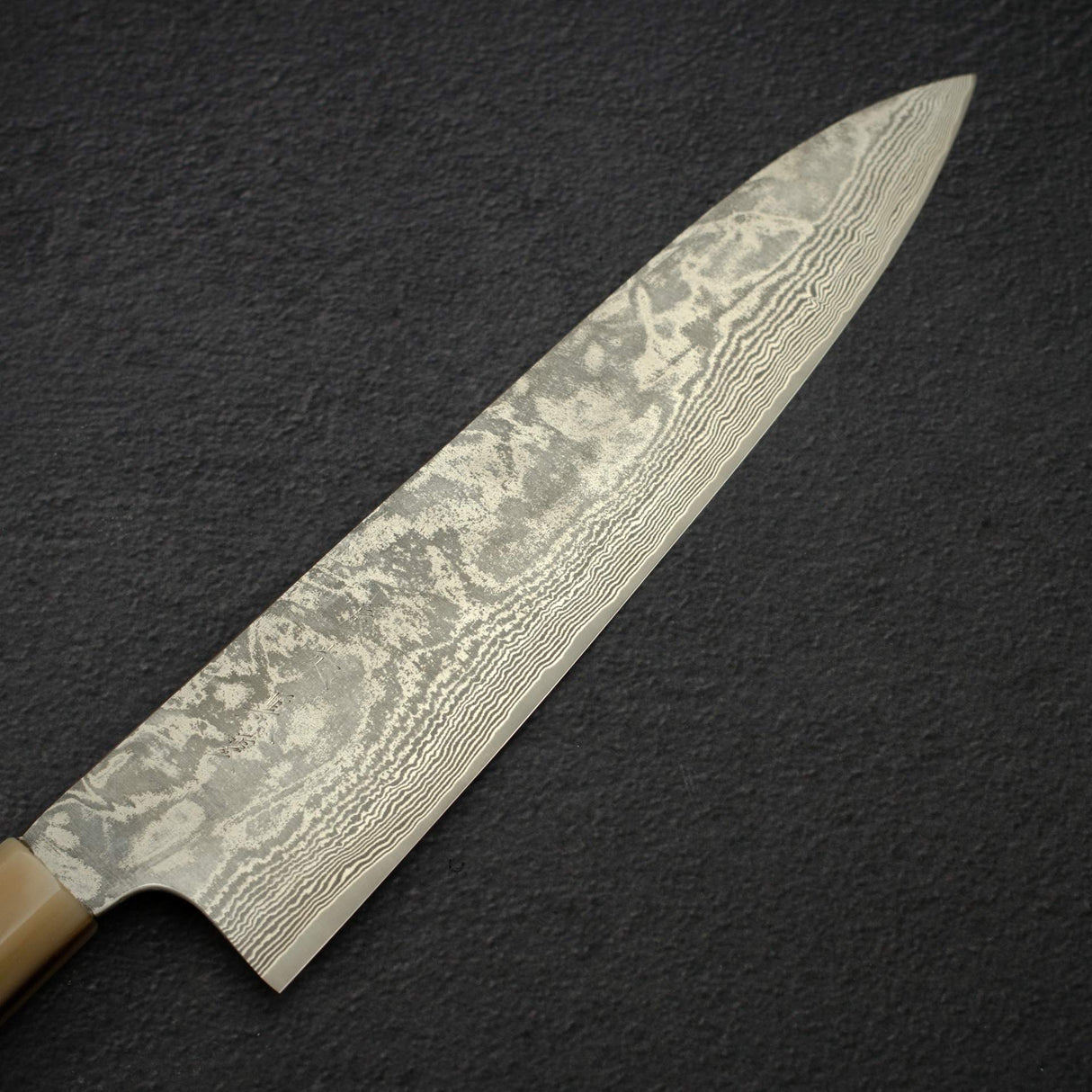 加茂藤刃物 スーパーゴールド2 ブラックダマスカス 牛刀 270mm 鞘付き