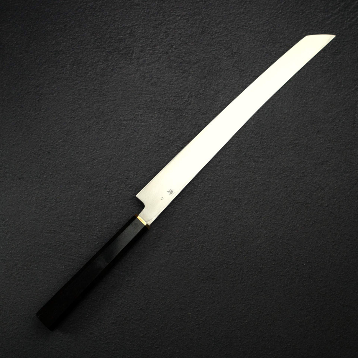 田中一之刃物製作所 V金10号 ダマスカス 先丸蛸引き 300mm 鞘付き
