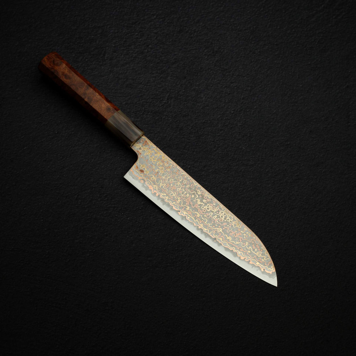 初心 火の鳥 V金2号 ダマスカス 三徳 180mm