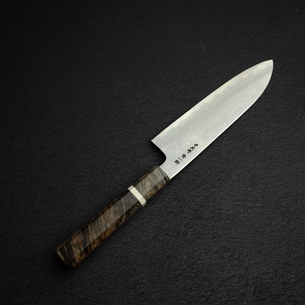 初心 x 中川打刃物 青一鋼 ダマスカス 三徳 170mm