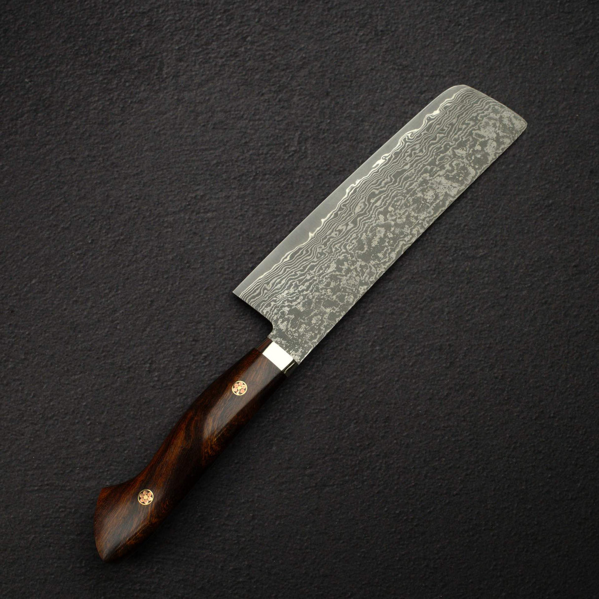田中一之刃物製作所 スーパーゴールド2 黒染めダマスカス 菜切 165mm