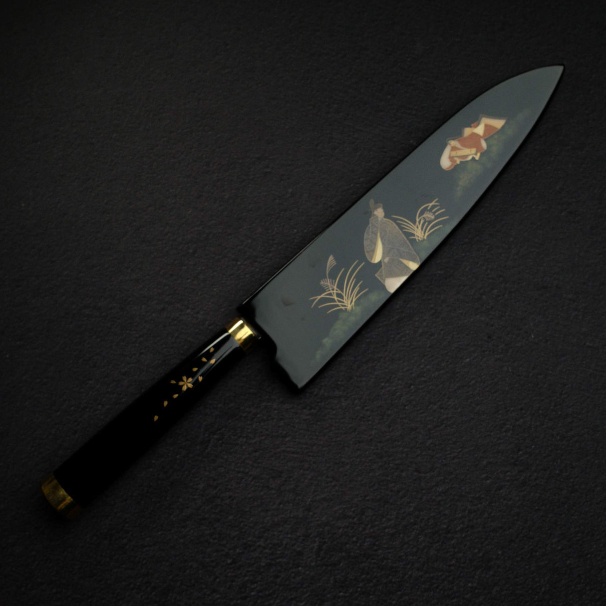 佐治打刃物 蒔絵 漆 V金10号W 牛刀 210mm