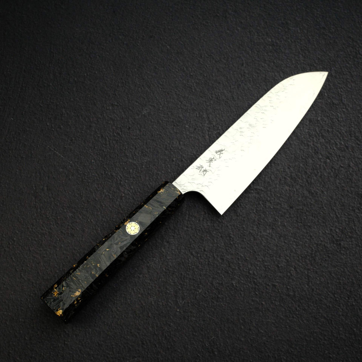 Yoshimi Kato Hyo SG2 Santoku 170mm, Carbon Fibre Handle