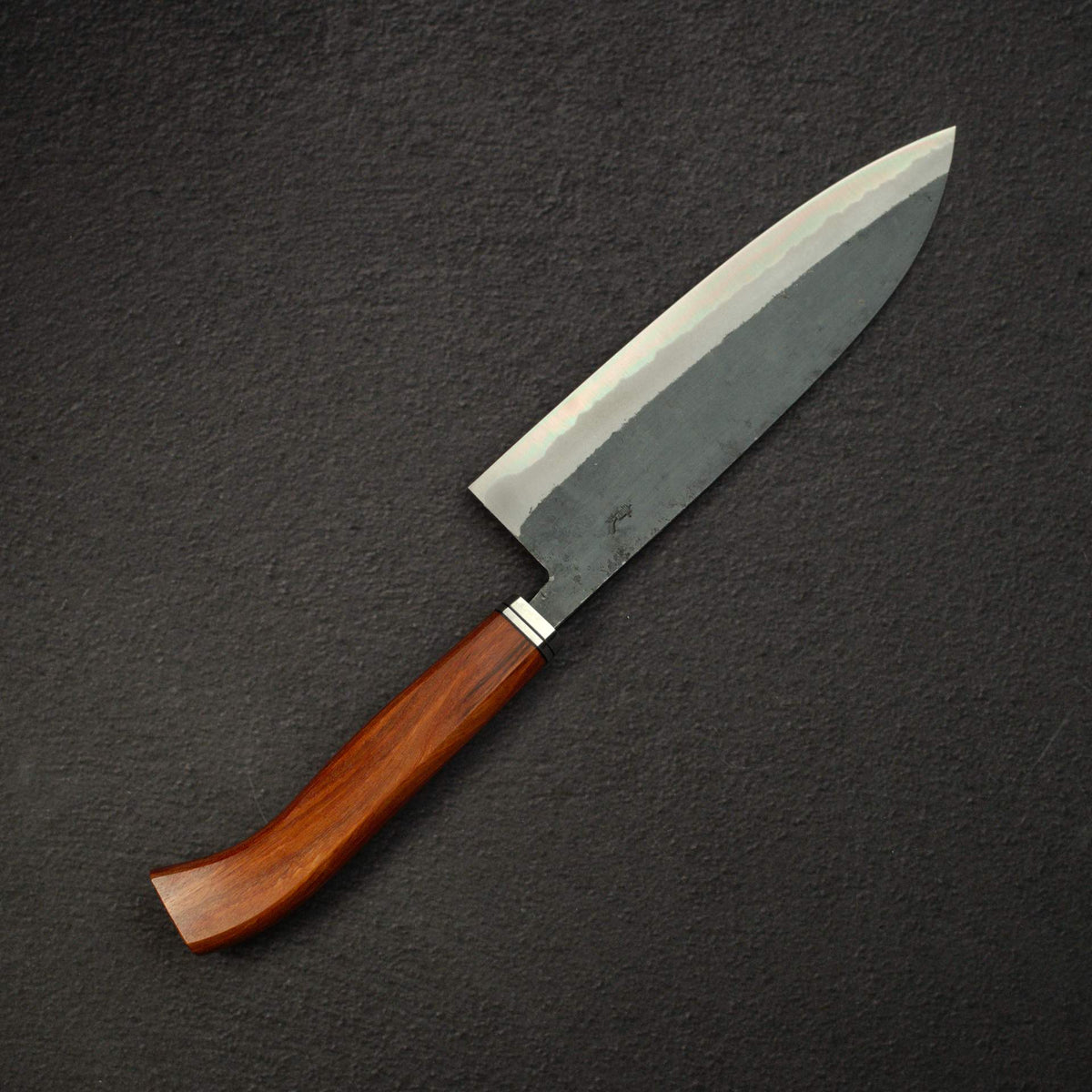 Kouki Blue2 Kurouchi Santoku 180mm - Pau Rosa Handle