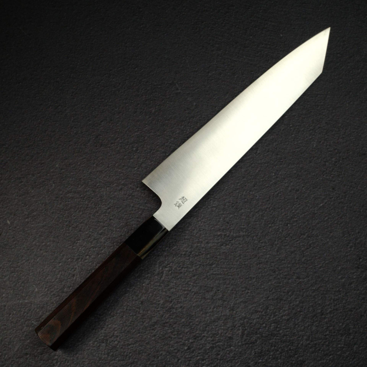 Sukenari ZDP-189 Hairline K-tip Gyuto 240mm, Ebony Handle with Blonde/Marble Ferrule