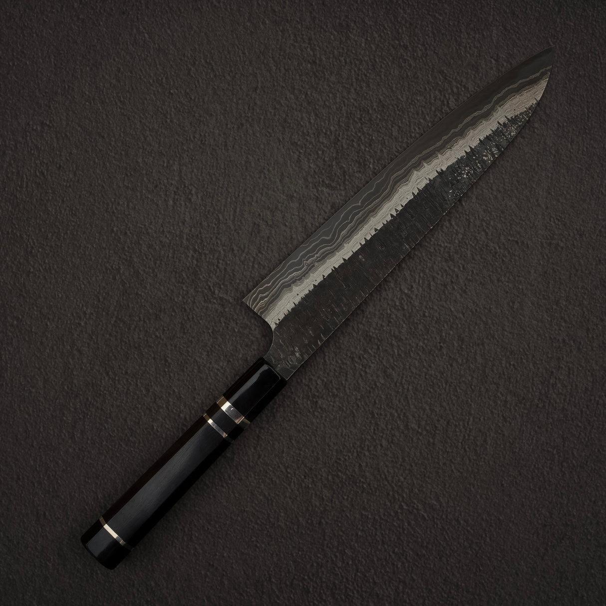 初心 頂 青二鋼・白二鋼 ダマスカス 牛刀 240mm