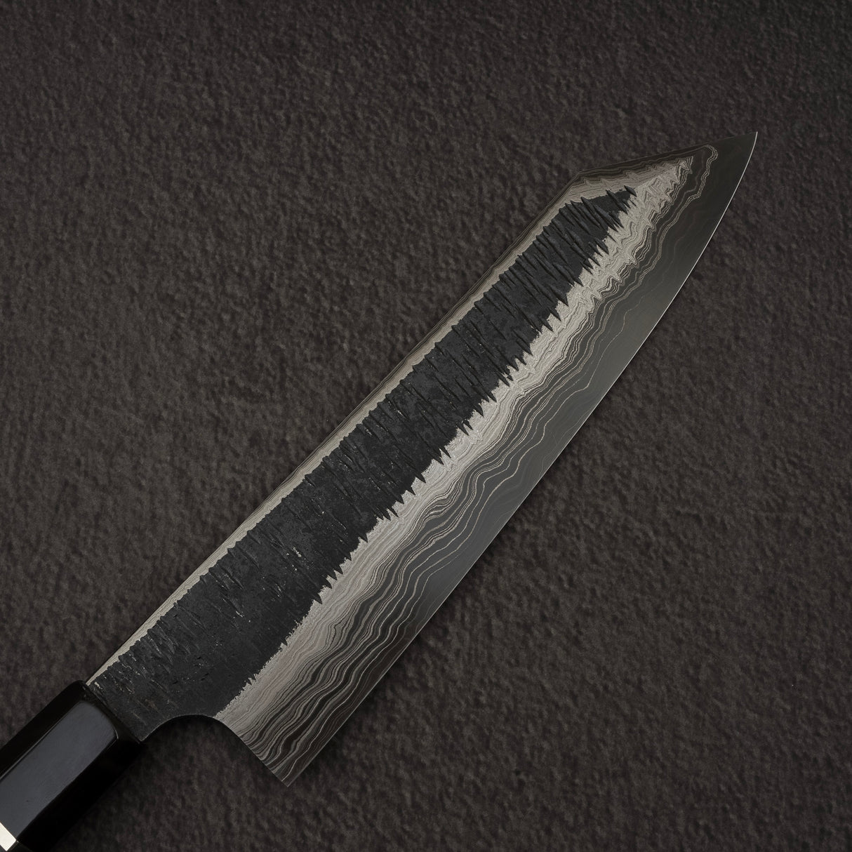 初心 頂 青二鋼・白二鋼 ダマスカス 切付牛刀 210mm