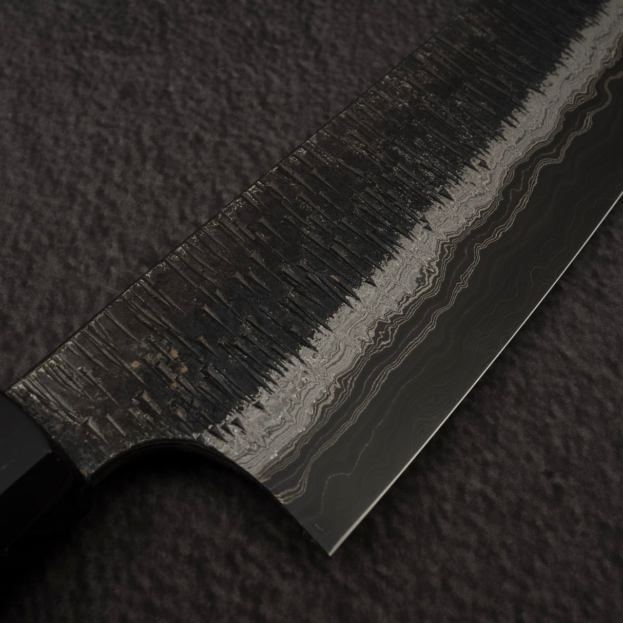 初心 頂 青二鋼・白二鋼 ダマスカス 三徳 170mm