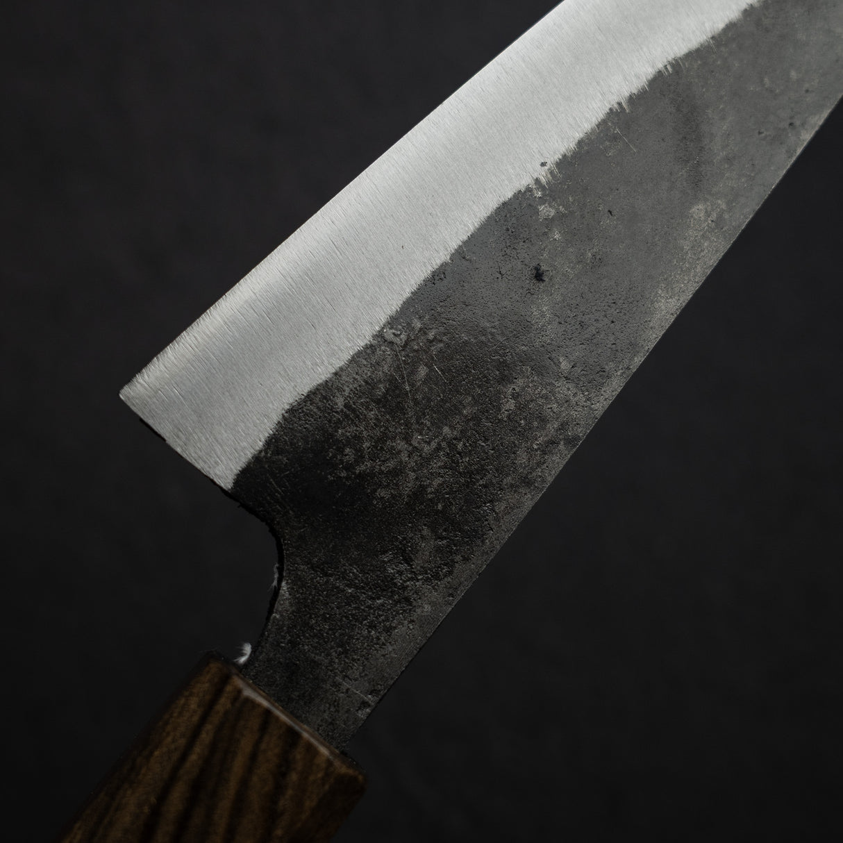 初心 黒鉄 青二鋼 黒打ち 両刃 骨スキ 150mm