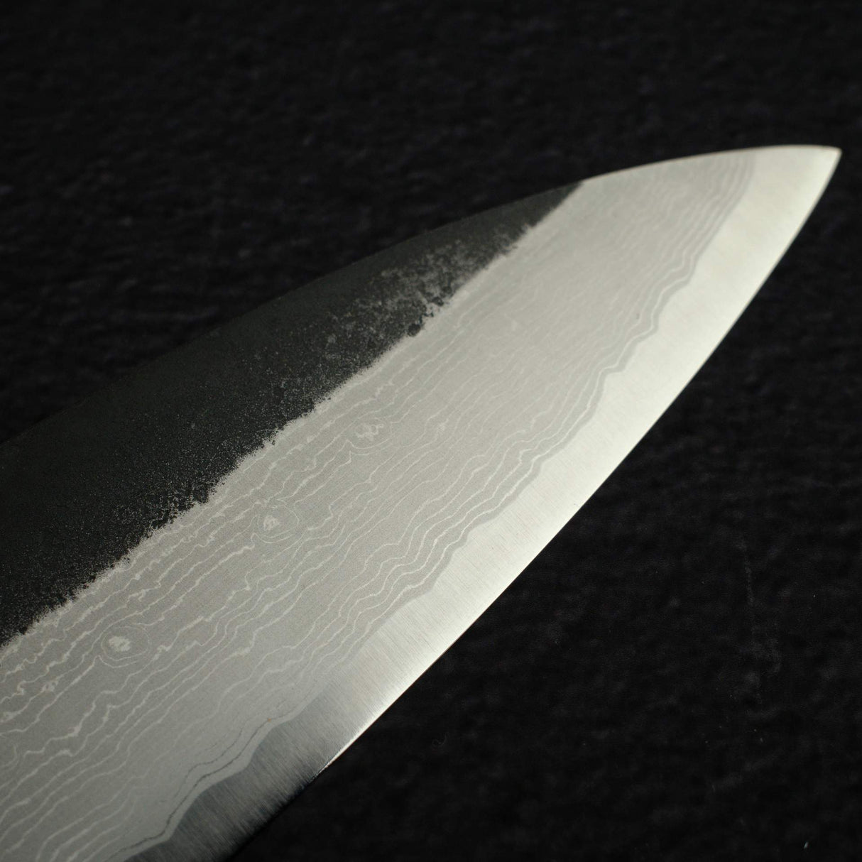 初心 蜃気楼 青紙スーパー ダマスカス 黒打ち 牛刀 240mm