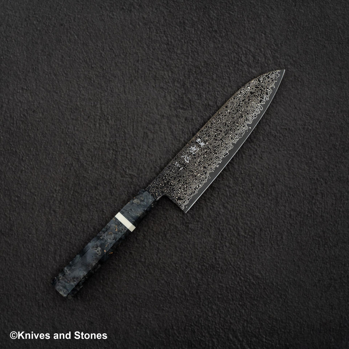 初心 細氷 SG2 黒染め ブラックダマスカス 三徳 180mm