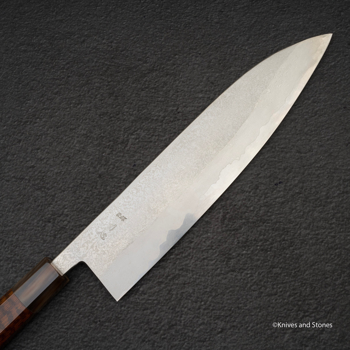 宮崎鍛冶屋 x 初心 銀三鋼 ダマスカス 牛刀 240mm スネークウッドハンドル