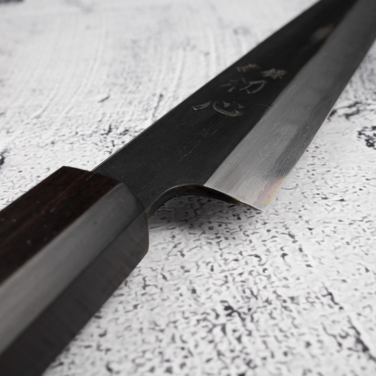 初心 中川打刃物 青一鋼 黒打ち ダマスカス 筋引 240mm