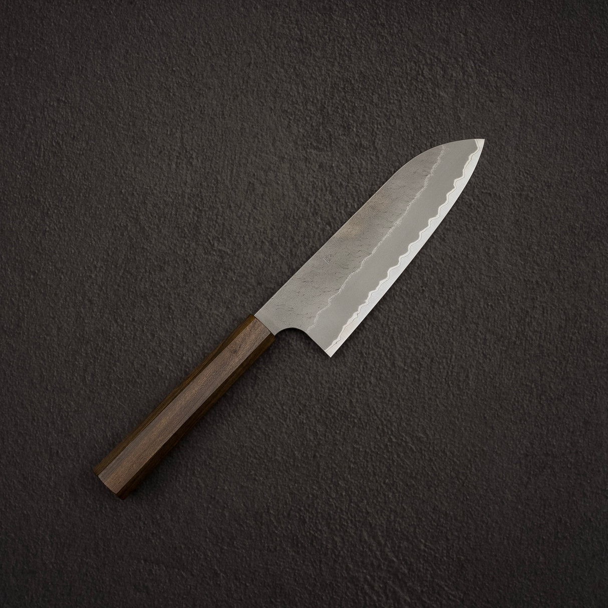二唐刃物鍛造所 青紙スーパー 槌目 三徳 180mm