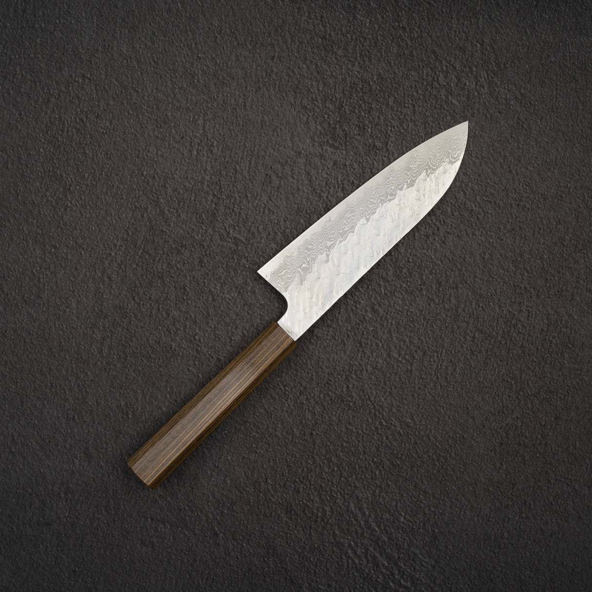 二唐刃物鍛造所 V金10号 ダマスカス 槌目 三徳 175mm