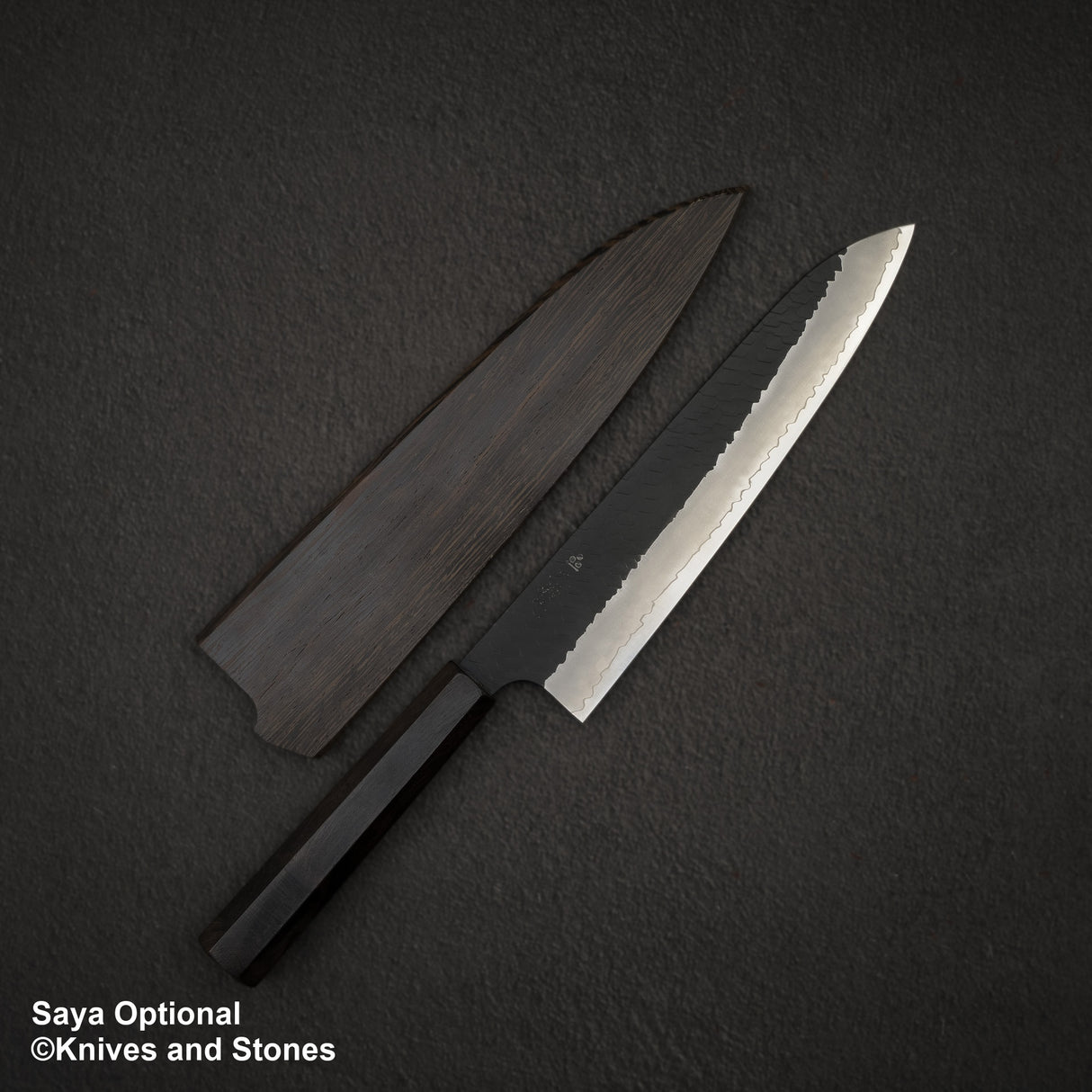 二唐刃物鍛造所 SG2 黒打ち 槌目 牛刀 240mm