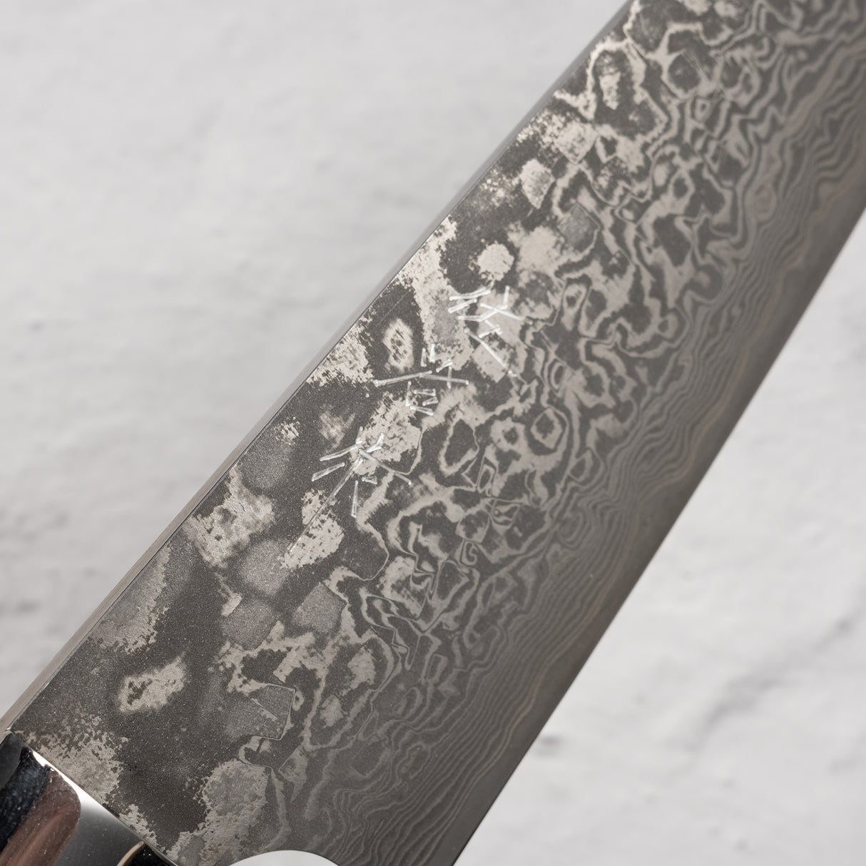 佐治打刃物 ブラックダマスカス スーパーゴールド2 三徳 180mm