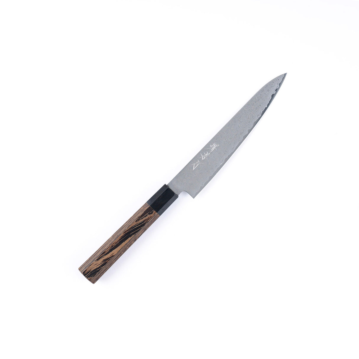 青木刃物製作所 銀河 ZA-18ステンレス鋼 ダマスカス ペティナイフ 150mm