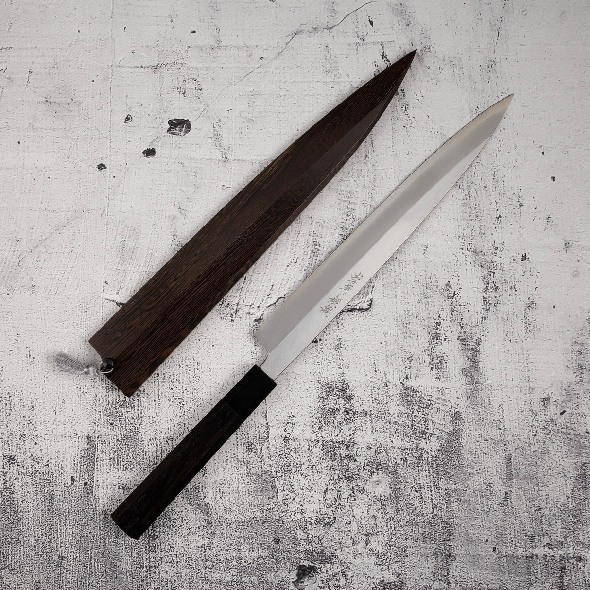 青木刃物製作所 銀三鋼 柳刃 270mm 左利き用 鞘付き