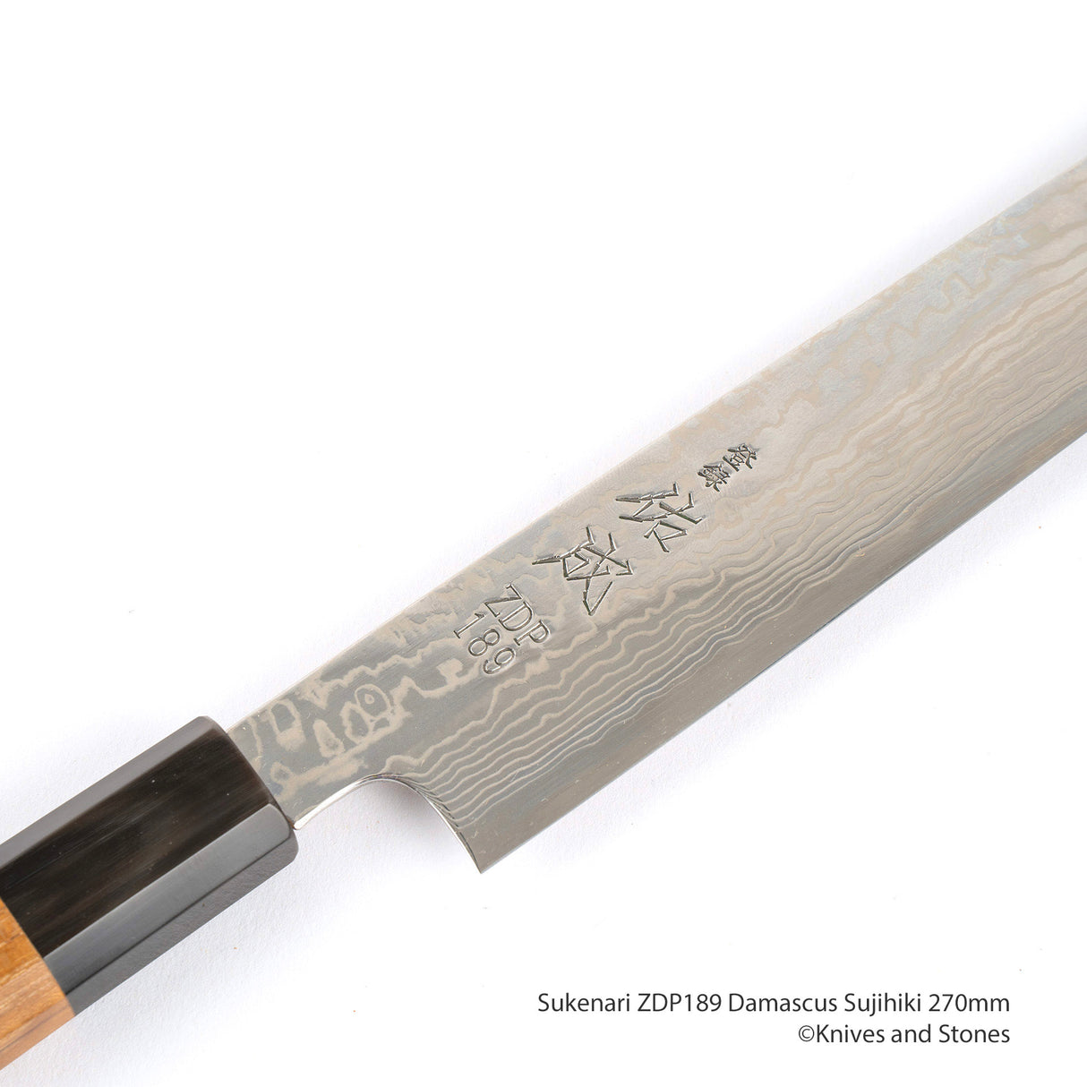 佑成 粉末ダイス鋼 ZDP-189 ダマスカス 切付筋引 270mm
