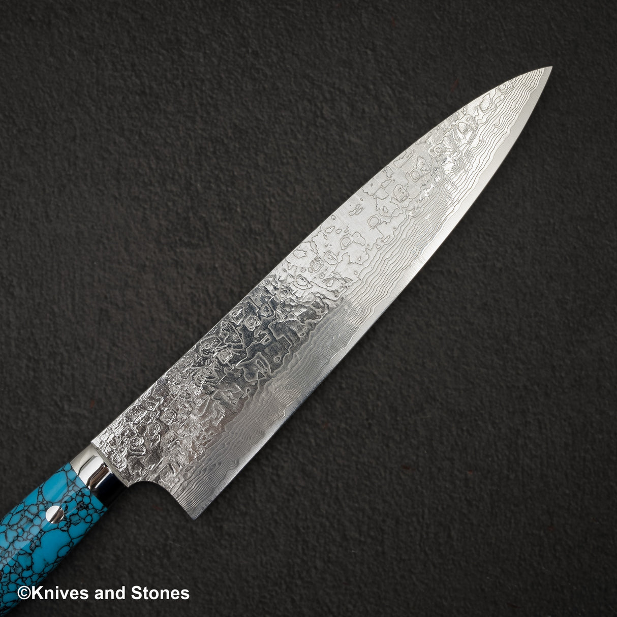 佐治打刃物 SG2 ダイヤモンドダマスカス 牛刀 240mm ターコイズハンドル