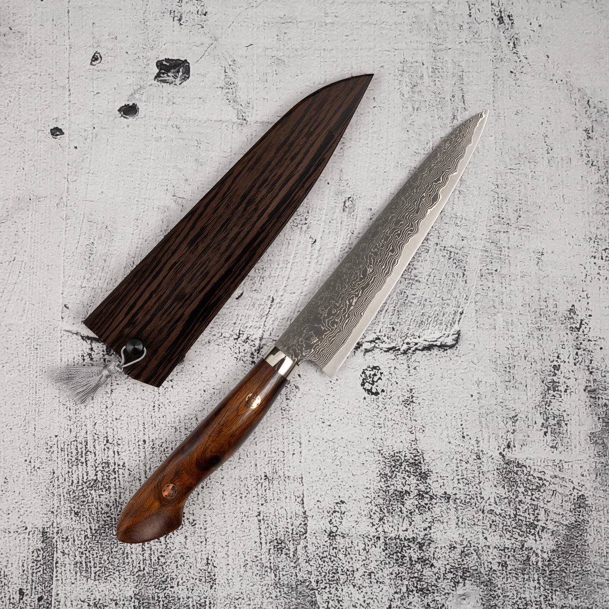 田中 R2 ブラックダマスカス ペティナイフ 150mm