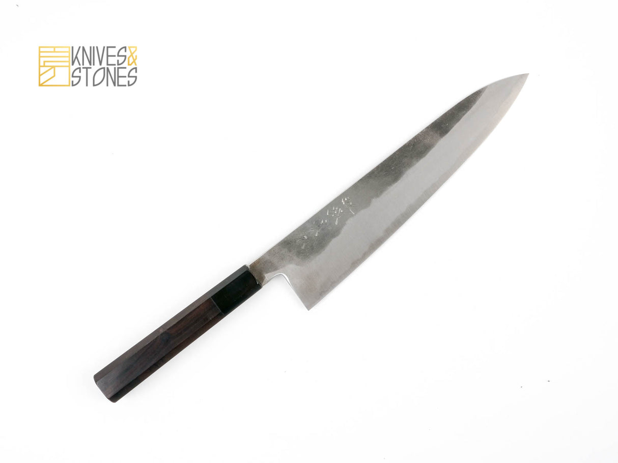 田中一之刃物製作所 青二鋼 梨地 牛刀 240mm ステンレスクラッド