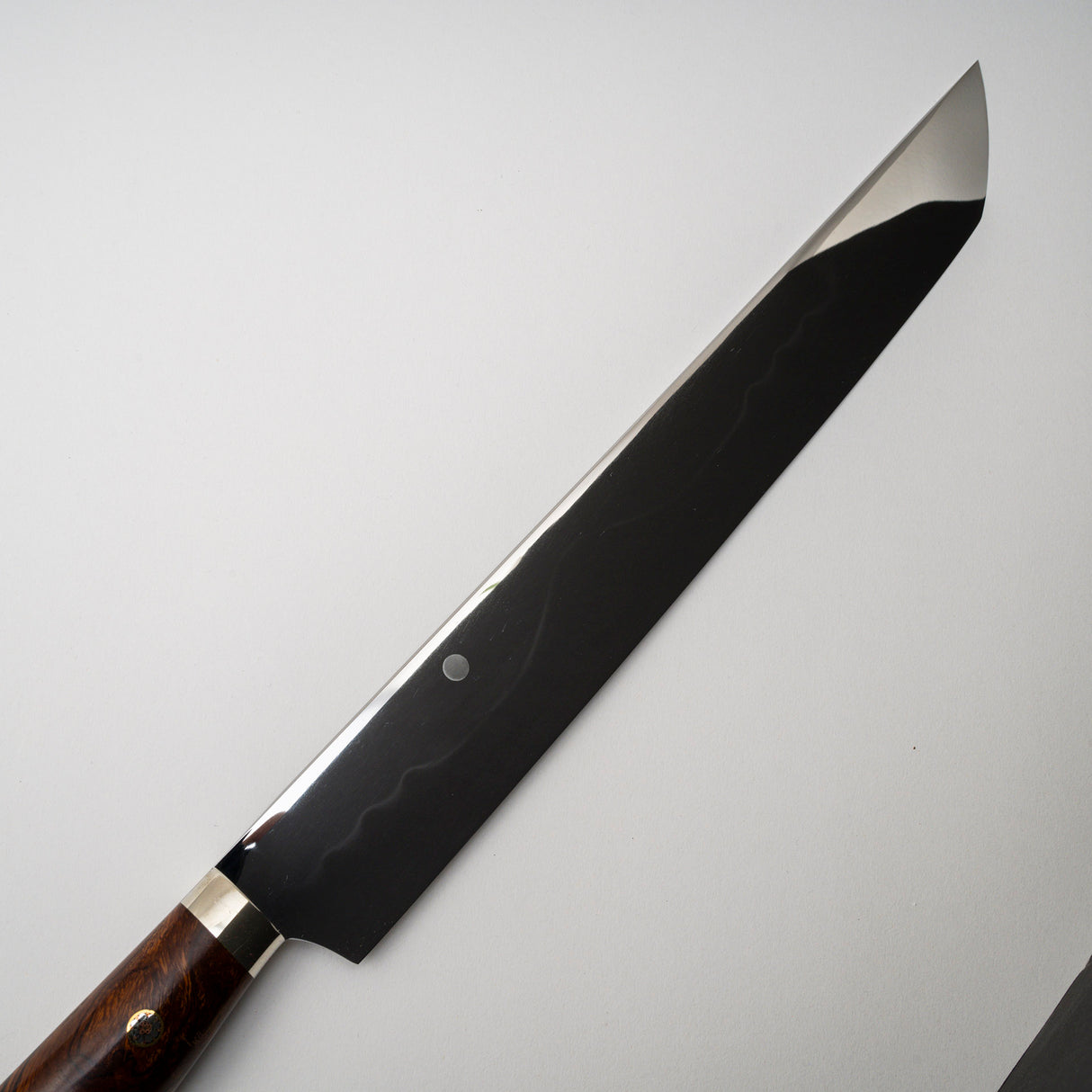 池田鍛錬所 白三鋼 本焼 先丸筋引 270mm 富士山刃紋 SP2