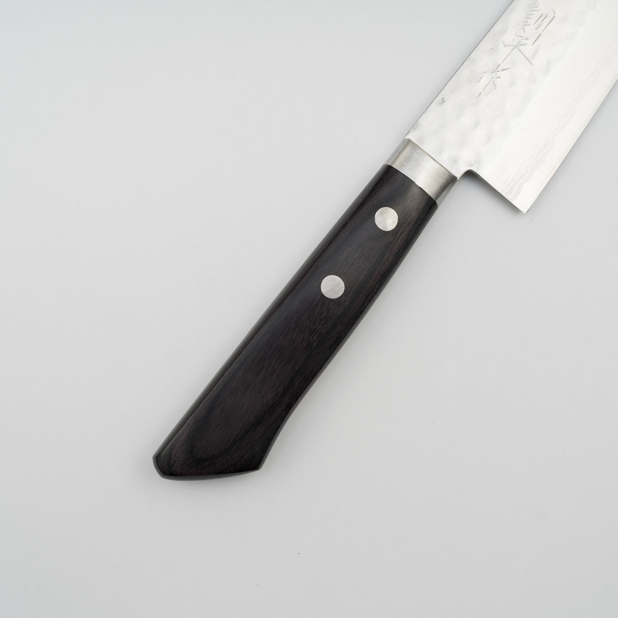 増谷打刃物 黒龍 V金10号 ダマスカス 槌目 牛刀 180mm