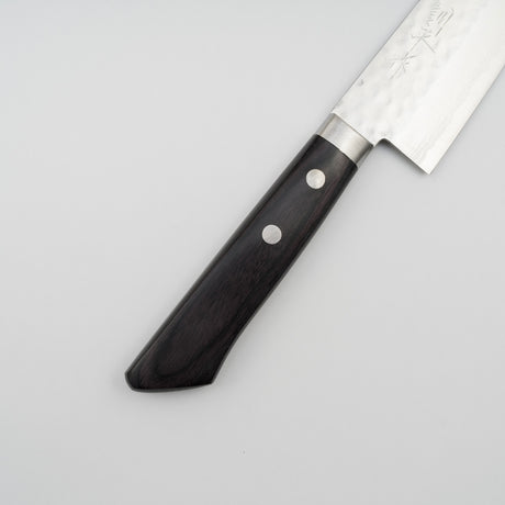 増谷打刃物 黒龍 V金10号 ダマスカス 槌目 牛刀 180mm