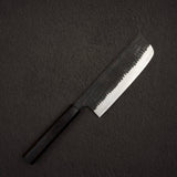 安立打刃物 青紙スーパー 槌目 黒打ち 菜切 165mm