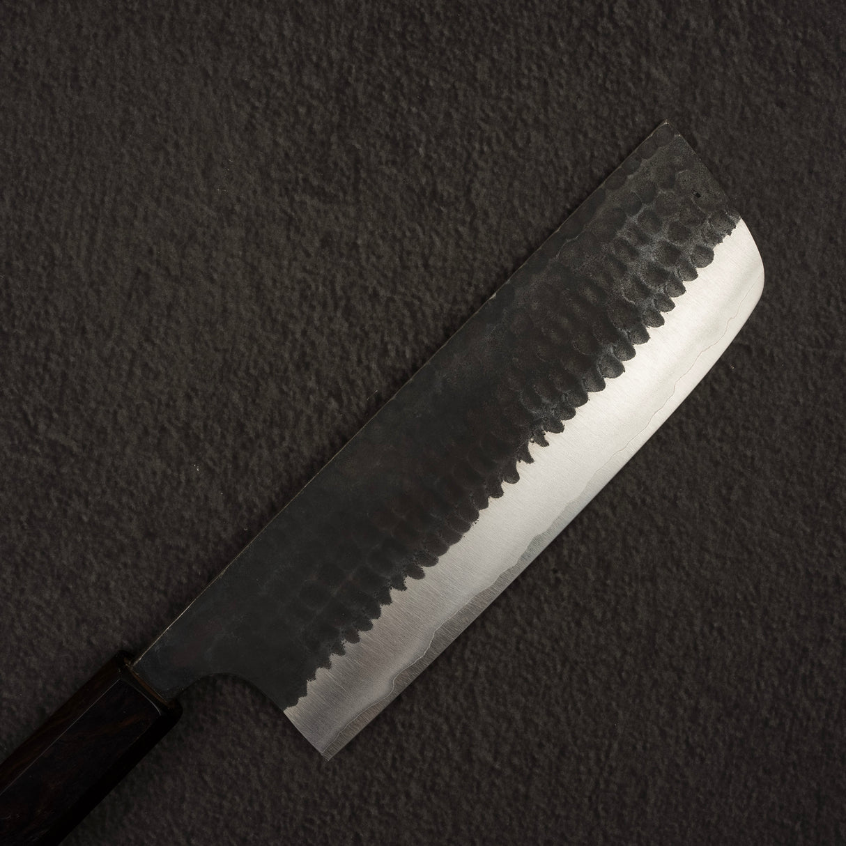 安立打刃物 青紙スーパー 槌目 黒打ち 菜切 165mm