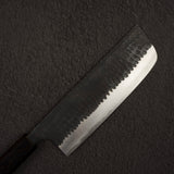 安立打刃物 青紙スーパー 槌目 黒打ち 菜切 165mm