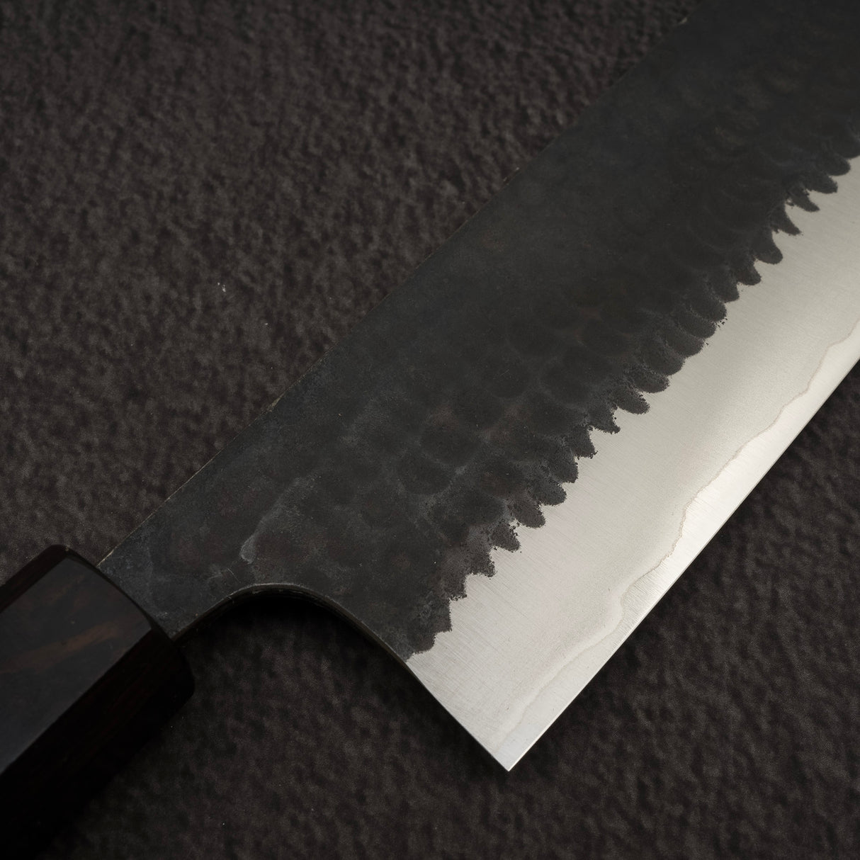 安立打刃物 青紙スーパー 槌目 黒打ち 菜切 165mm
