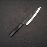 安立打刃物 青紙スーパー 槌目 黒打ち 牛刀 180mm