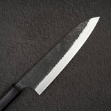 安立打刃物 青紙スーパー 槌目 黒打ち 牛刀 180mm